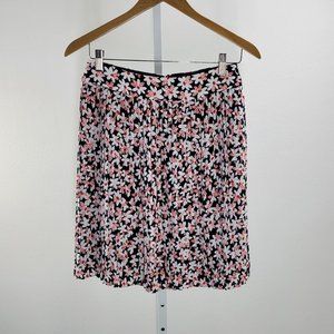 J. CREW Floral pleated mini skirt blue Sz 2